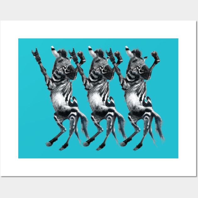 Zebra Dance Wall Art by Liesl Weppen